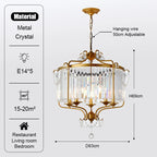 Modern LED Crystal Iron Art Chandelier for Luxury Living Spaces