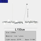 LED Caterpillar Chandelier: Stylish Long Pendant Lamp for Living Room, Restaurant, Hotel