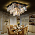 Crystal Ceiling Light: Modern Vintage Flush Mount for Home and Hotel Décor