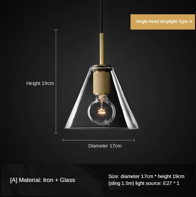 Gold LED Pendant Light – Luxury Nordic Retro Design