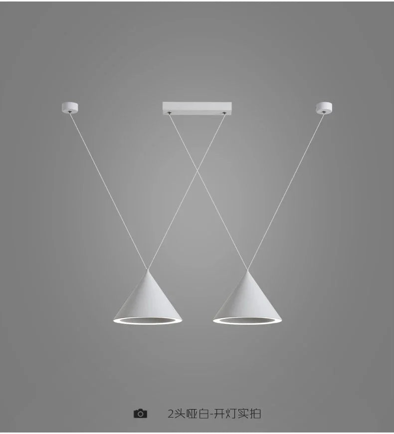 Modern Black & White Pendant Lamps for Kitchen, Living, Dining Room, Bar - LED Hanging Fixture