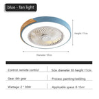 Wood Ceiling Fan Light Remote Control Dimmable LED Indoor Kids Light