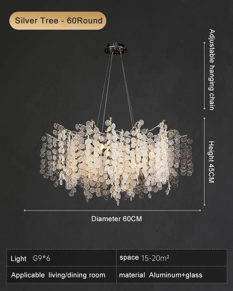 Crystal Pendant Chandelier: Elegant Lighting Fixture for Home, Dining Room, and Hotel