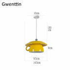 Ceramic Cup Pendant Lights Ceiling Chandeliers Modern Hanging Lamp