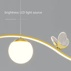 Butterfly Chandelier: Modern Minimalist Pendant Lamp for Dining Room, Study, Bar