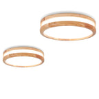 Wood LED Ceiling Lamp Modern Nordic Round Indoor Lighting Home Decor Fixture