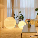 Cream Moon LED Pendant Chandelier: Modern Living Room Kitchen Bedroom Lighting