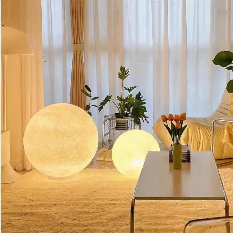 Cream Moon LED Pendant Chandelier: Modern Living Room Kitchen Bedroom Lighting