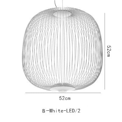 Modern LED Bird Cage Chandelier for Villa Living Room Dining Decor