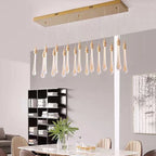 Modern Crystal LED Chandelier for Living Room Gold Stair Indoor Light Fixtures
