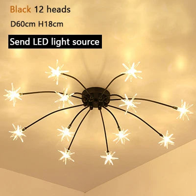Nordic Sky Star Ceiling Lamps Modern Chandeliers Romantic Bedroom Children's Room Lighting