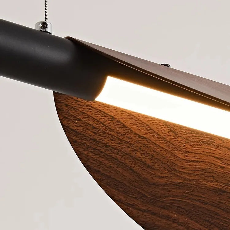 Wood Grain Leaves Pendant Lights: Japanese Wabi Sabi Style Chandelier for Tea Room & Dining