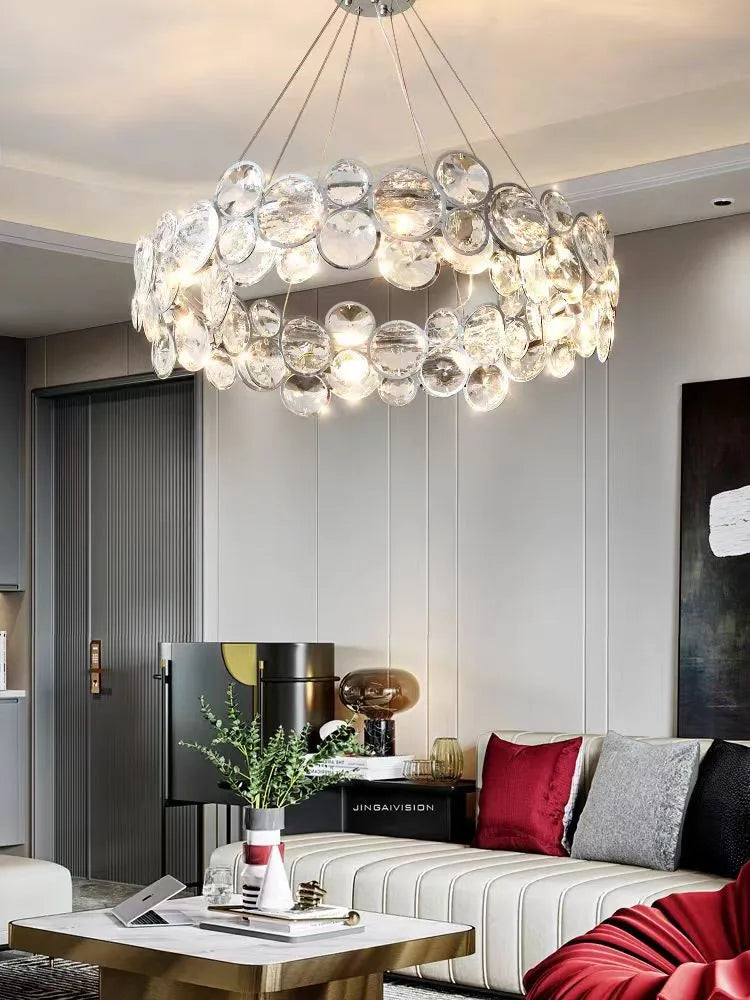 Luxury Crystal Chandelier LED Pendant Light for Modern Living Room