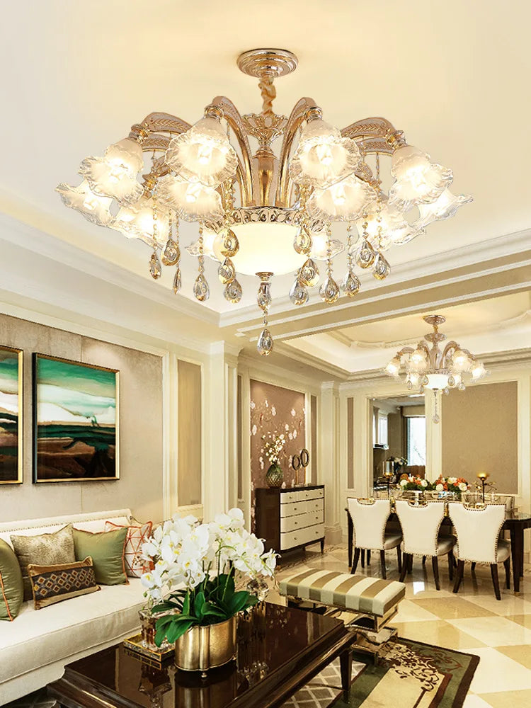 Crystal Luxury Ceiling Chandelier for Living Room, Hotel, Villa Lobby - Nordic Modern Lighting