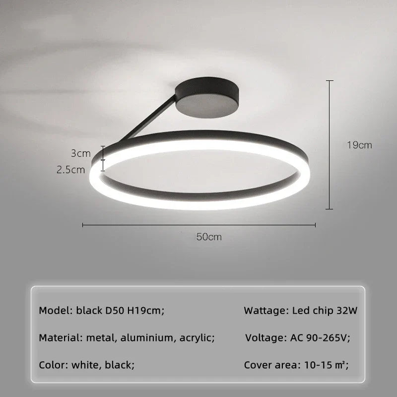 Modern Dimmable LED Pendant Chandelier for Bedroom and Living Room