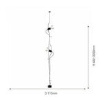 Pendant Lamp: Adjustable Black Line Bedroom Lighting