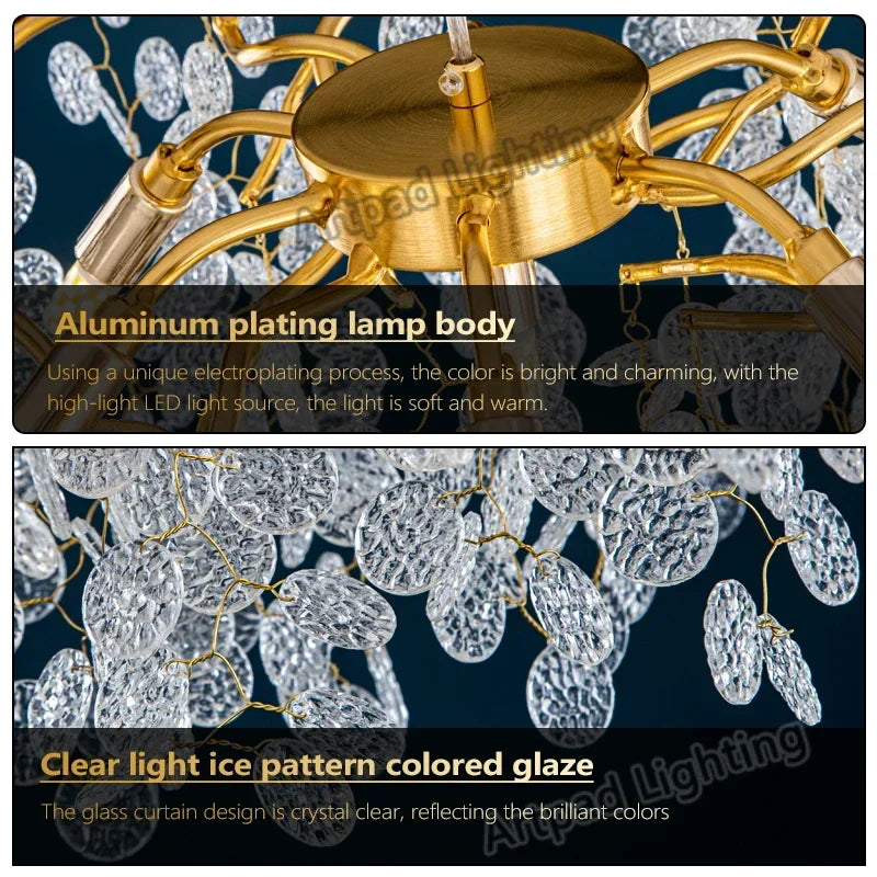 Money Tree Crystal Ceiling Chandelier