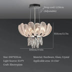 Crystal Crown Chandelier: Luxe Ceiling Light for Home, Shop & Lobby