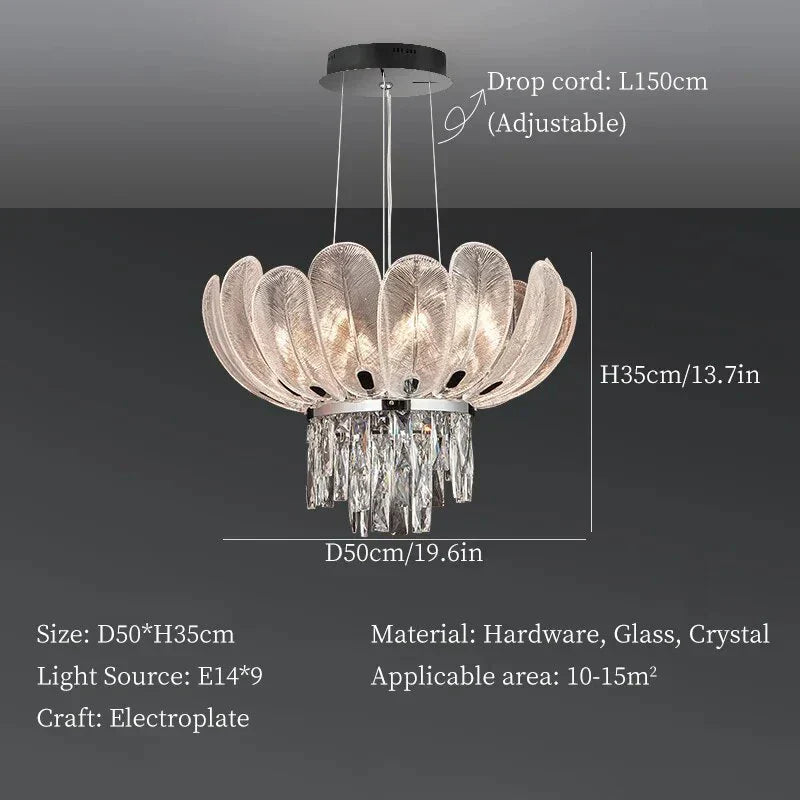 Crystal Crown Chandelier: Luxe Ceiling Light for Home, Shop & Lobby