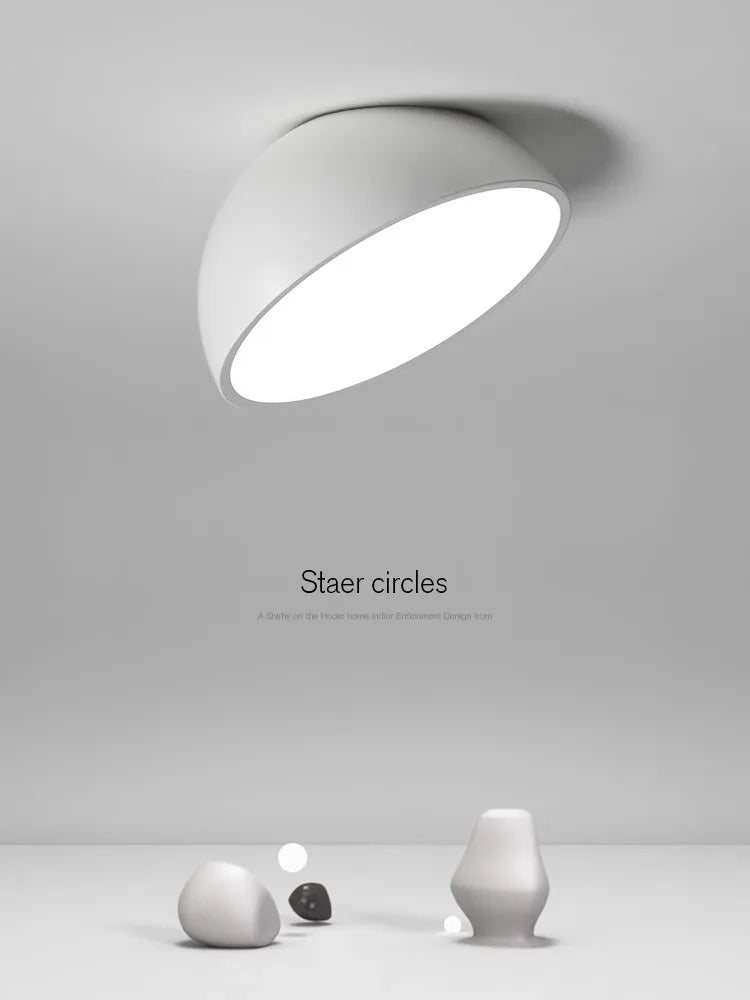 LED Semicircular Ceiling Light for Bedroom, Aisle, Balcony - Modern & Creative Lighting Fixtures