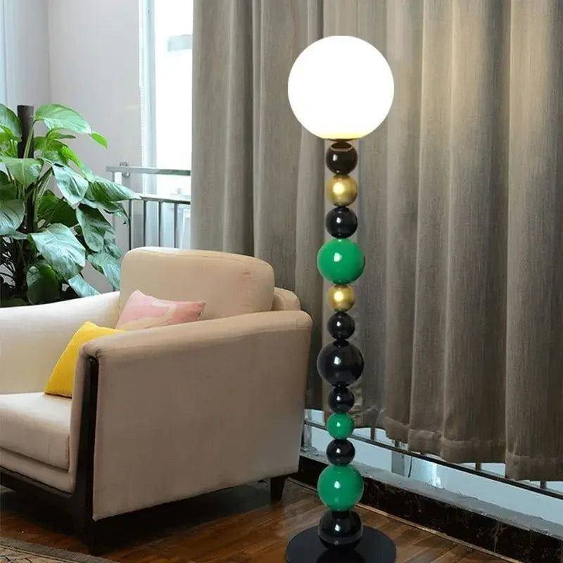 Colorful Glass Ball Floor Lamp for Living Room and Bedroom
