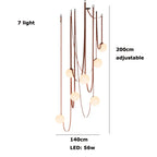 Glass Ball Pendant Lamp for Loft Living Dining Room, LED Lighting