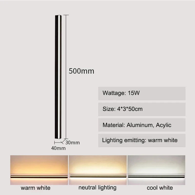 Nordic Minimalist LED Wall Lamp for Modern Indoor Lighting.