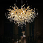 Luxury Crystal LED Chandelier Silver Gold G9 - Perfect for Indoor Hall Living Room Dining Room