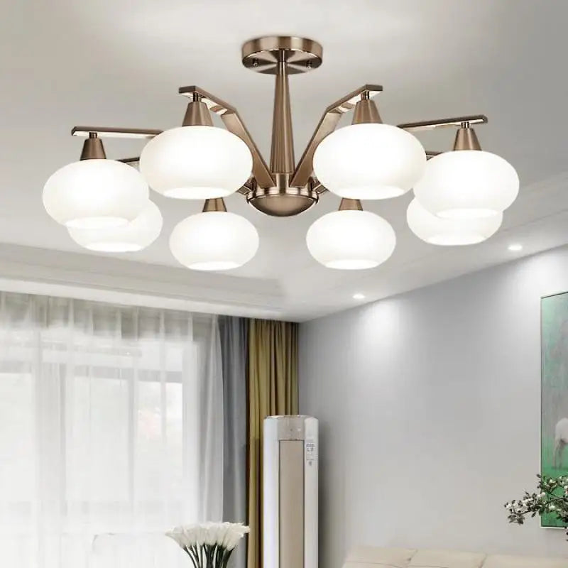 Modern Nickel LED Chandelier Light for Living, Dining, Bedroom - Luminaire