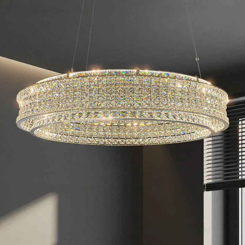K9 Crystal Luxury Chandelier for Restaurant Bar Hotel LED Lamps