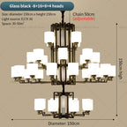2024 New Duplex Villa Chandelier: High Jump Floor Hollow Lamps Lighting