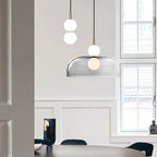 Glass Ball Pendant Light: Modern Decor for Duplex Stairwells, Living Room, Bedroom
