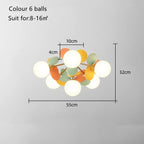 Kids' Room Glass Ball Chandelier, Modern LED Ceiling Light Fixture