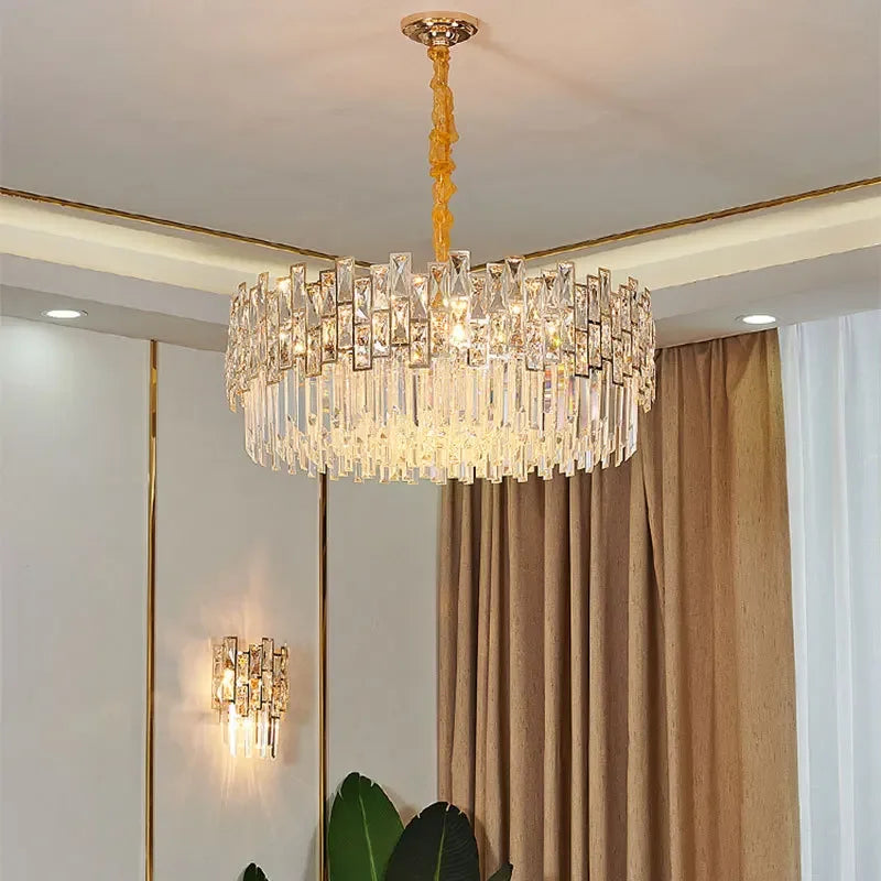 Modern Crystal Chandelier for High-End Living Room Decor Lighting