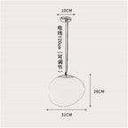 Gregg Glass Pendant Light: Stylish LED Hanging Lamp for Dining Kitchen LOFT.