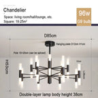 Nordic Chandeliers: Modern Living & Dining Room Pendant Lighting Fixtures