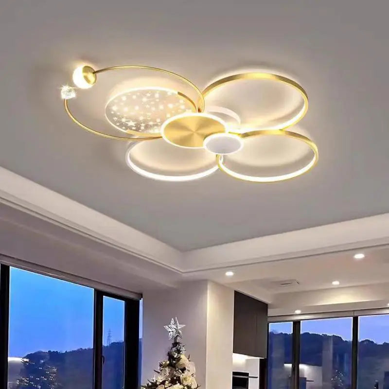 Luxury LED Ceiling Chandelier for Modern Bedroom & Living Room