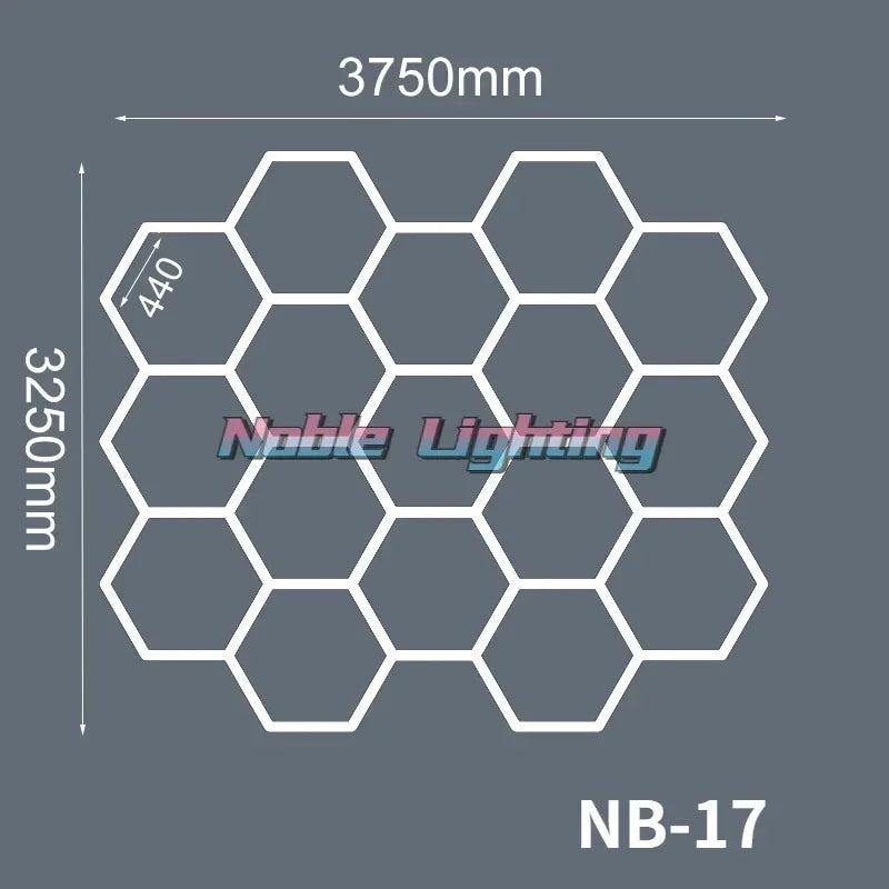 Hexagon LED Ceiling Light for Barbershop and Garage Hair Salon