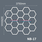 Hexagon LED Ceiling Light for Barbershop and Garage Hair Salon