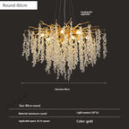 Gold Crystal Grapes Chandelier for Dining Living Room Bedroom