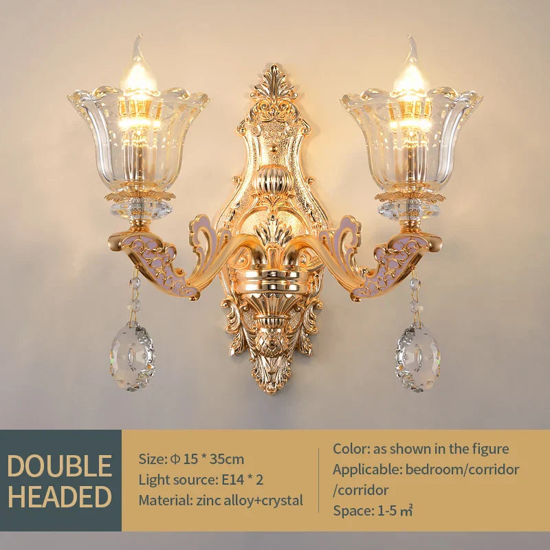 Luxury European Crystal Chandelier Living Room Lamp