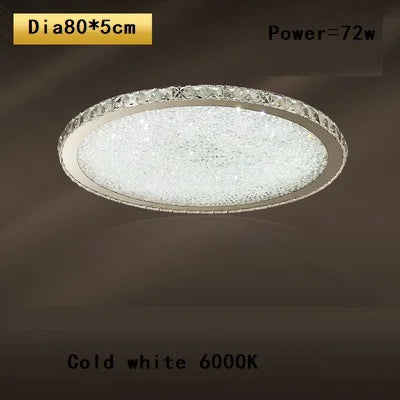 Crystal Round Ceiling Lamp Elegant LED Lighting for Bedroom & Living Room