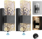 Outdoor LED Wall Light Dusk to Dawn Sensor Matte Black Waterproof Sconce