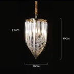 Modern Nordic Glass Tube Chandelier for Living Room Bedroom Restaurant Lighting