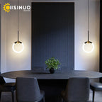 LED Circle Pendant Lights in Gold/Black for Home Decor Lighting