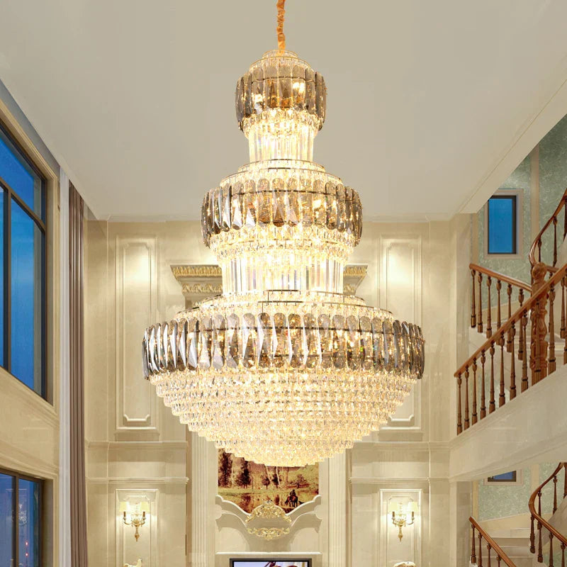Luxury Crystal Chandelier for Villa Duplex, Hotel Lobby, and Restaurant