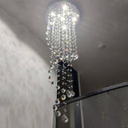 Modern K9 LED Crystal Chandelier for Living Room Staircase Bedroom Hotel Hall