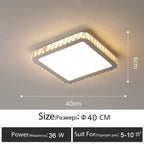 Crystal LED Ceiling Lamp: Luxury Golden Glossy Lighting Fixture for Living Room