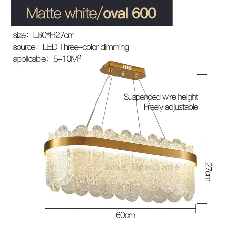 Modern Crystal Glass Chandelier Light for Living Room Dining Bedroom Kitchen Décor