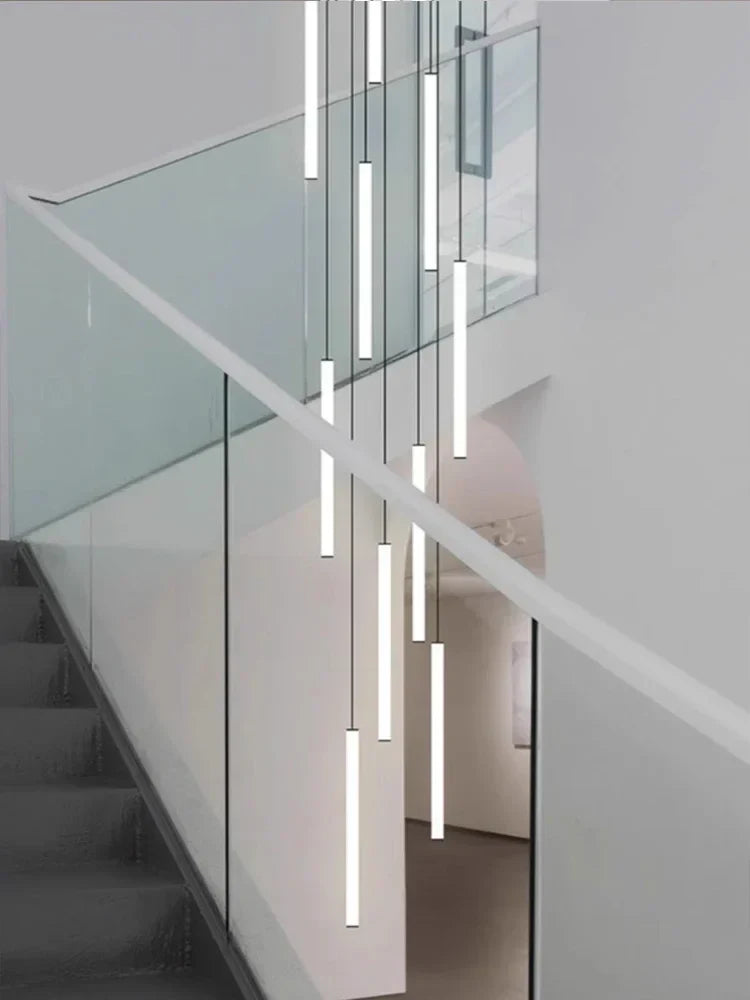Acrylic Stair Pendant Lights for Modern Villa Decor - Duplex Loft LED Chandelier